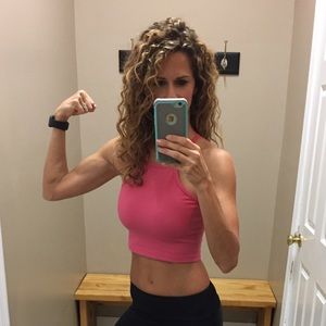 Kos USA Mantra Crop Top pink XS